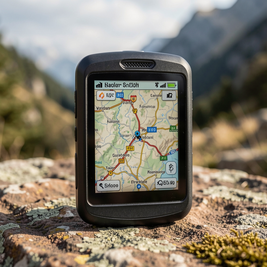 Kompakt GPS navigasyon cihazı, trekking rotaları için kullanılmaktadır